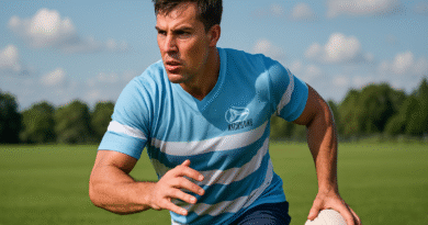 Joueur de rugby de Bayonne à l'entrainement